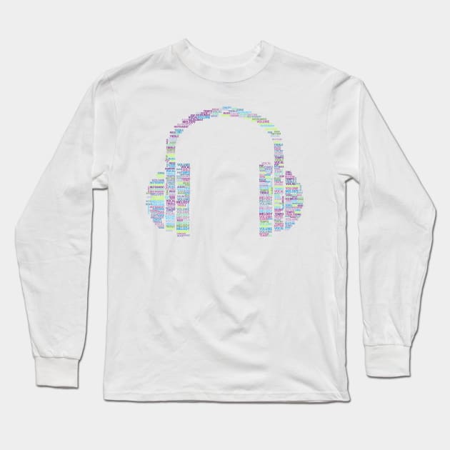 Headphones Long Sleeve T-Shirt by Njuguman